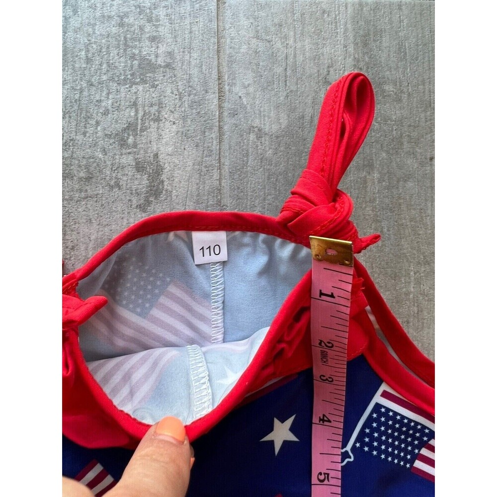 Los Angeles Boutique One Piece Romper Jumpsuit 4th of July Flag Outfit NEW 2T - Picture 6 of 7